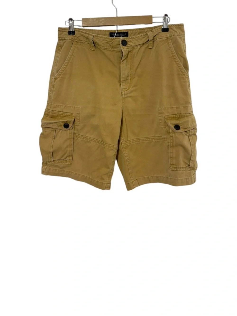 Aeropostale Size 33 Tan Cargo Baggy Shorts Relaxed Y2K Style Retro Skate